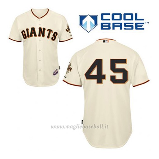 Maglia Baseball Uomo San Francisco Giants Travis Ishikawa 45 Crema 1ªCool Base
